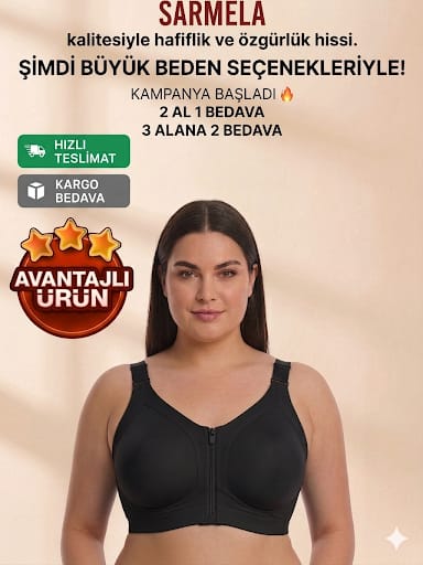 En az 1 Beden İnce Gösteren Toparlayıcı Fermüarlı Sütyen – Lazer Kesim, İz Yapmaz, Pürüzsüz Görünüm