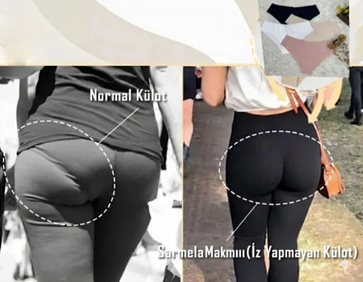 Lazer kesim 3 lü  paket külot