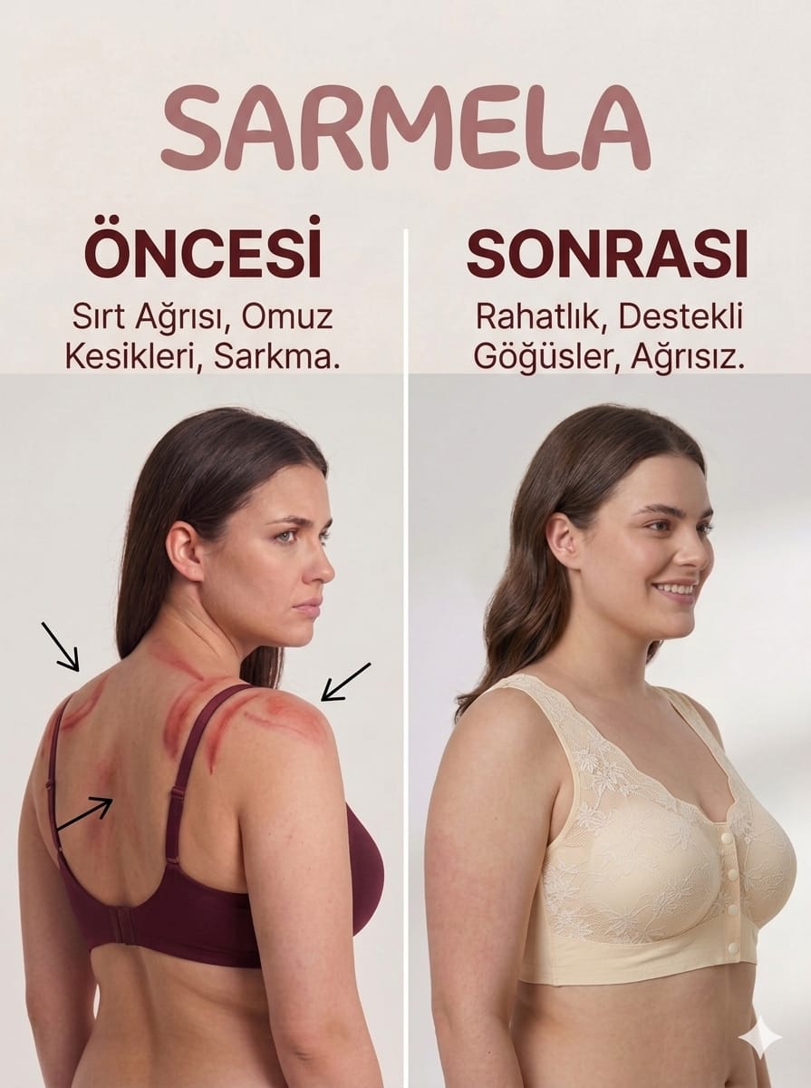 Lazer Kesim Önden Düğmeli Dikişsiz Toparlayıcı Sütyen