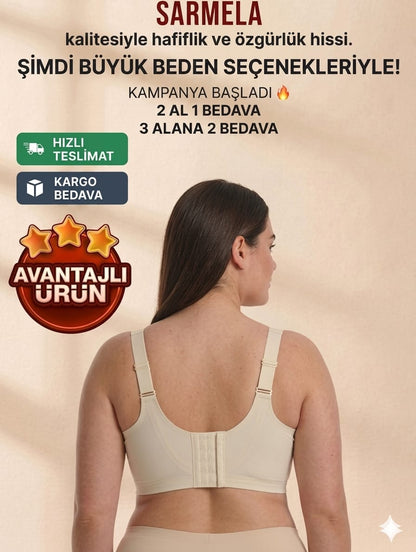 En az 1 Beden İnce Gösteren Toparlayıcı Sütyen – Lazer Kesim, İz Yapmaz, Pürüzsüz Görünüm